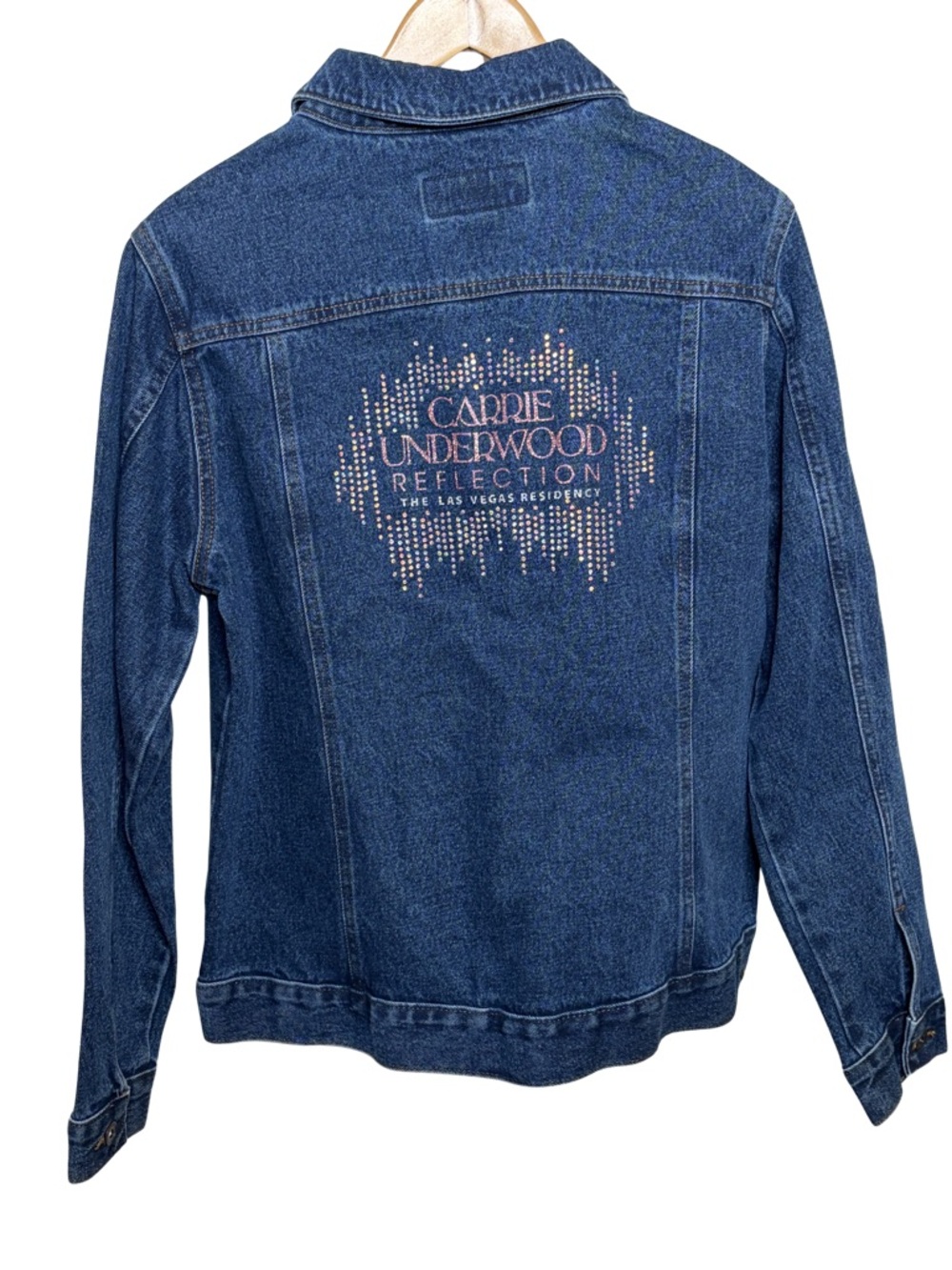 Carrie Underwood Reflection Las Vegas Denim Jacket Womens L Rhinestone Concert